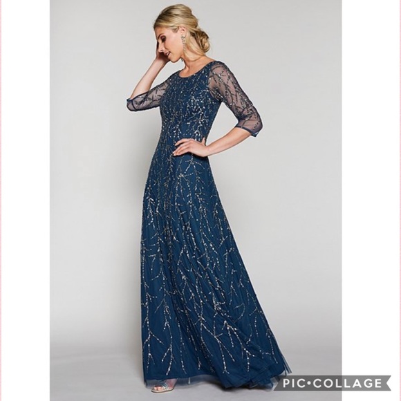 Aidan Mattox evening sequins and beaded Gown - Picture 7 of 10
